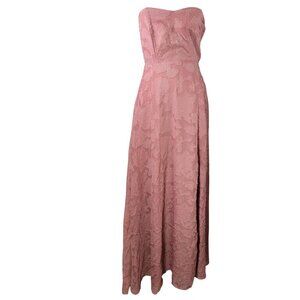 Lulus Garden of Romance Rusty Rose Burnout Maxi Dress Size XS